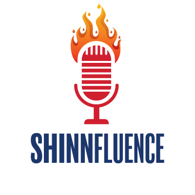 Shinnfluence full-color microphone logo.