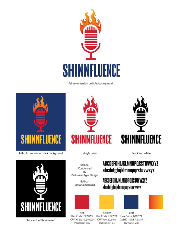 Shinnfluence logo guide.